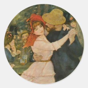 Sticker Rond La danse de Pierre-Auguste Renoir chez Bougival