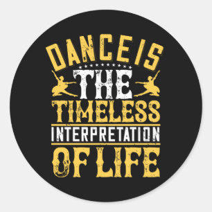 Sticker Rond La Danse Est Une Interprétation Intemporelle