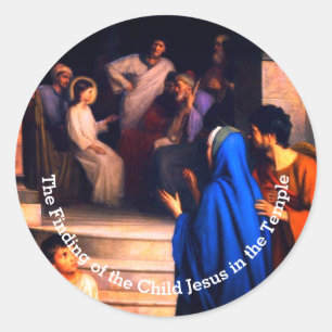 Sticker Rond La découverte dans le temple catholique