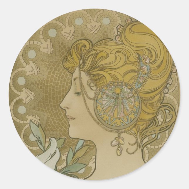 Sticker Rond La déesse Brigid Pagan Wiccan Craft (Devant)