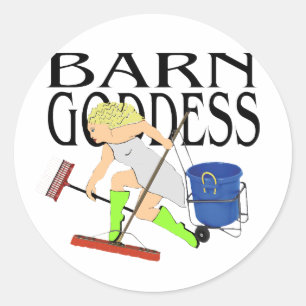 Sticker Rond La déesse de Barn