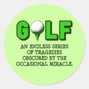 STICKER ROND LA DÉFINITION DU GOLF