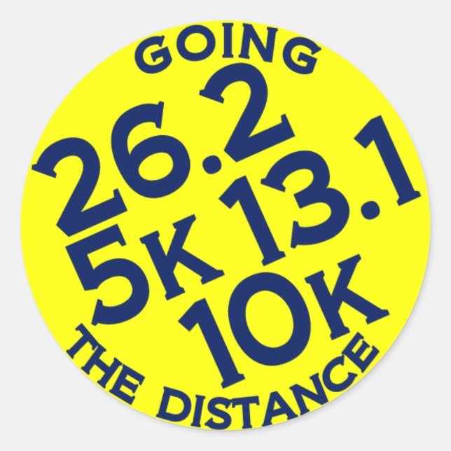 Sticker Rond La distance (Devant)