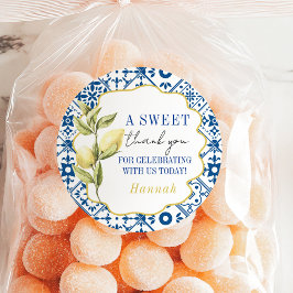 Sticker Rond La Dolce Vita Merci Citron italien