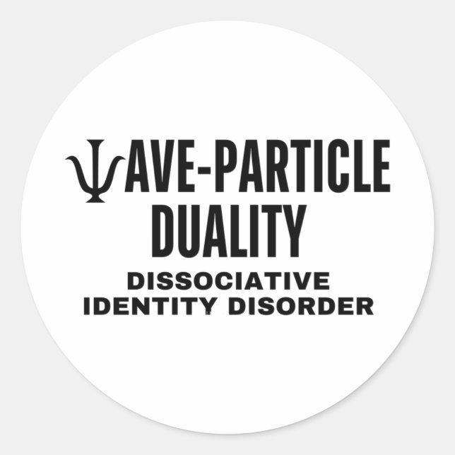 Sticker Rond La Dualité Des Particules D'Ondes En Physique Est  (Devant)