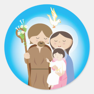 Sticker Rond La famille sainte