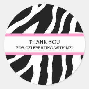 Sticker Rond La faveur faite sur commande de Merci