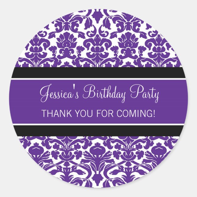 Sticker Rond La faveur nommée faite sur commande de Merci (Devant)