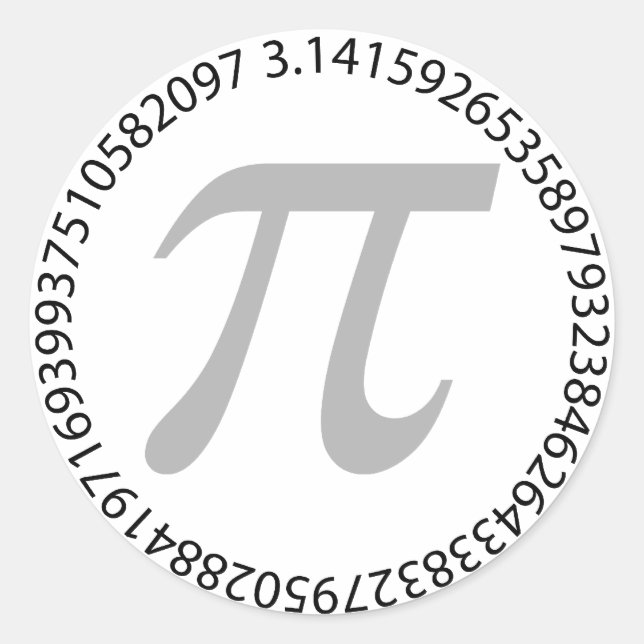 Sticker Rond la fête de pi est amusante (Devant)