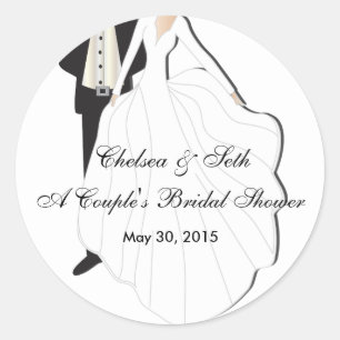 Sticker Rond La Fête des mariées du couple