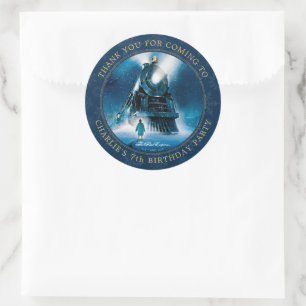Sticker Rond La fête du pyjama d'Express polaire - Merci
