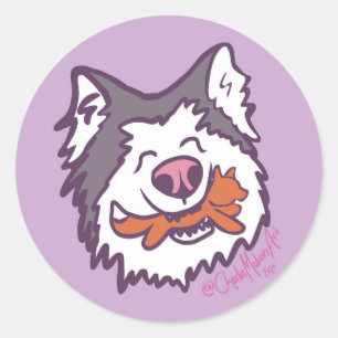 Sticker Rond La feuille d'autocollants ronds la plus heureuse d