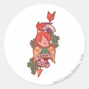 Sticker Rond La fille du papa de PEBBLES™