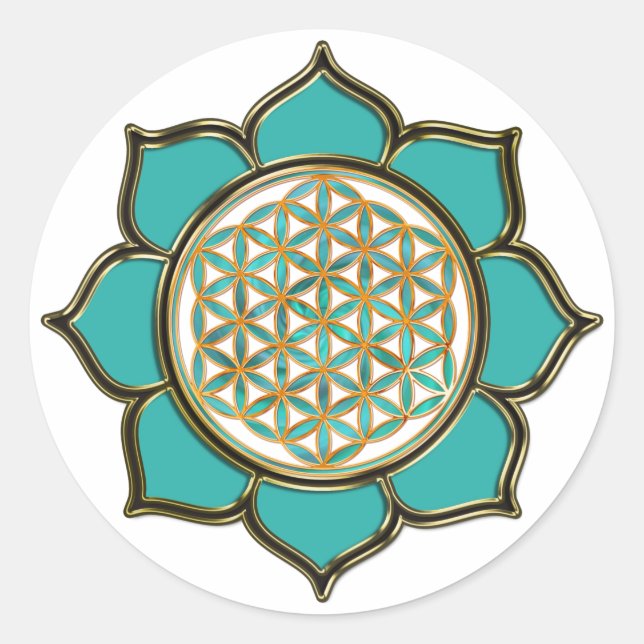 Sticker Rond La fleur de la vie (Devant)