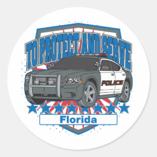 Sticker Rond La Floride pour protéger et servir la voiture de