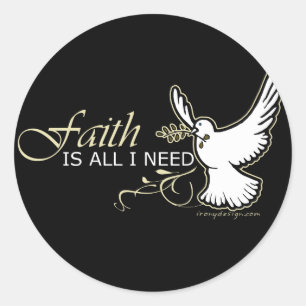 Sticker Rond La foi est toute que j'ai besoin