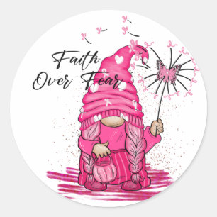 Sticker Rond La foi ne craint pas le cancer Sensibilisation