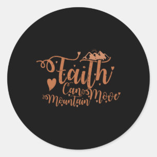 Sticker Rond La foi peut déplacer les montagnes L'histoire des
