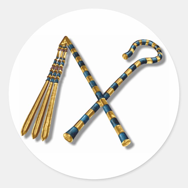 Sticker Rond La fuite et le Crook de Tutankhamun (Devant)