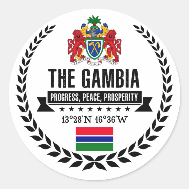 Sticker Rond La Gambie (Devant)