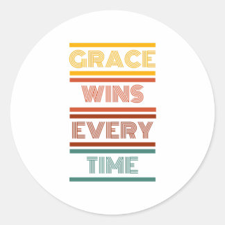 Sticker Rond La grâce gagne à chaque fois