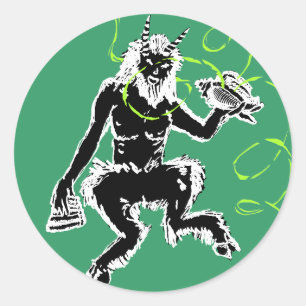 Sticker Rond La grande casserole de Dieu