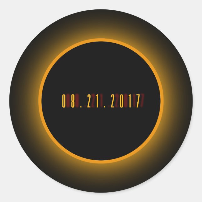 Sticker Rond La Grande Éclipse 08.21.2017 (Devant)