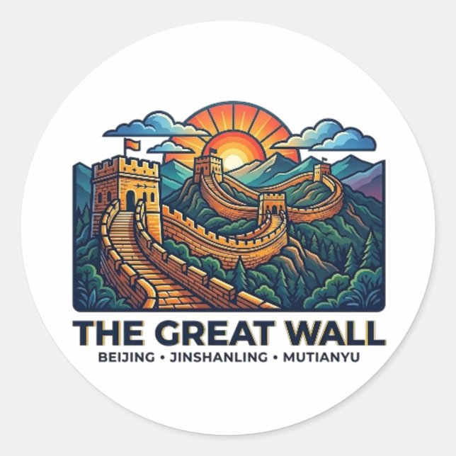 STICKER ROND LA GRANDE MURAILLE (Devant)
