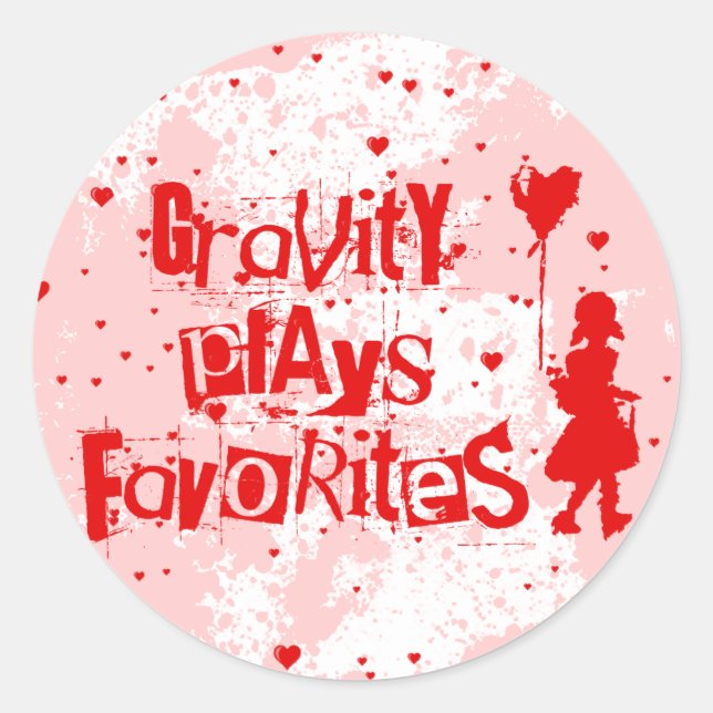 Sticker Rond la gravité joue les favoris (Devant)
