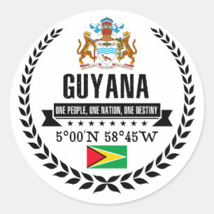 Sticker Rond La Guyane