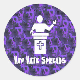Sticker Rond La Haine Du Pulpit