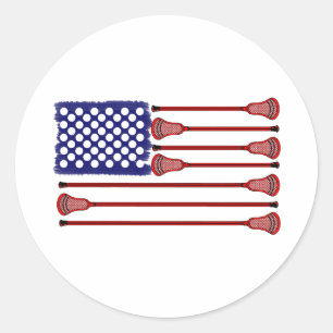 Sticker Rond La lacrosse conçoit l'autocollant AmericasGame2