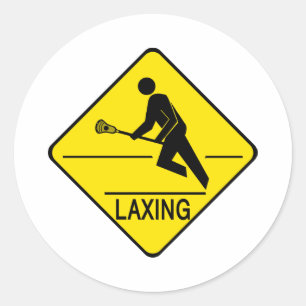 Sticker Rond La lacrosse conçoit l'autocollant de Laxing