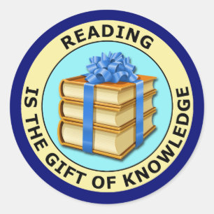 STICKER ROND LA LECTURE EST LE DON DE CONNAISSANCES