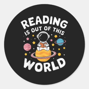 Sticker Rond La Lecture Est Sortie De Cet Espace Mondial