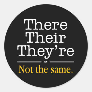 Sticker Rond Là, leur et ils sont