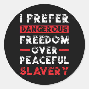 Sticker Rond La liberté face à la peur