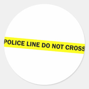Sticker Rond la ligne de police ne croisent pas