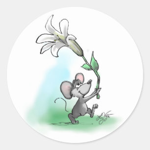 Sticker Rond La Lily de Pâques de Moe