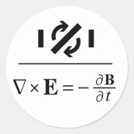 Sticker Rond La loi de Faraday
