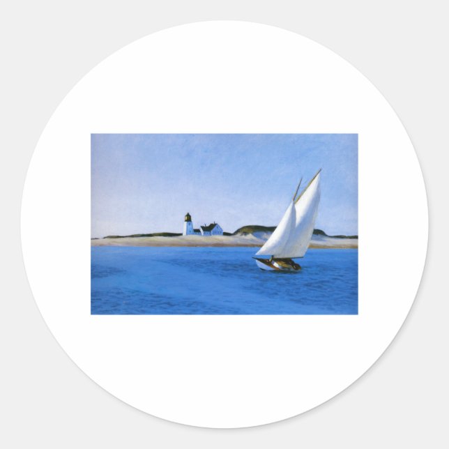 Sticker Rond La longue jambe - Edward Hopper (Devant)