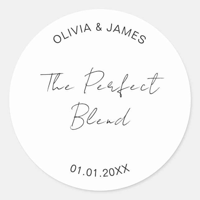 Sticker Rond La Loterie De Mariage Parfaite Favoriser (Devant)