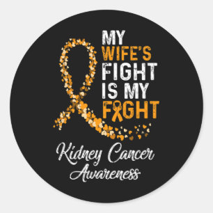 Sticker Rond La lutte des femmes est ma lutte contre le cancer 