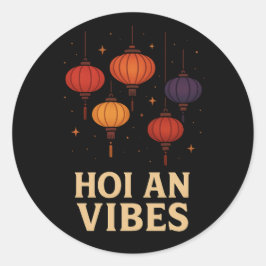 Sticker Rond La magie de Hoi An – L'art des lanternes