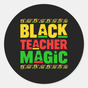 Sticker Rond La magie des enseignants noirs Mois de l'histoire