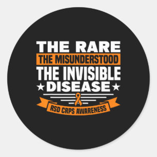 Sticker Rond La Malentendu Malentendu Maladie Invisible Rsd Crp