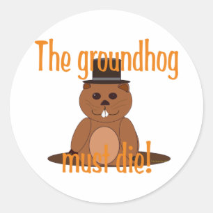 Sticker Rond La marmotte doit mourir !