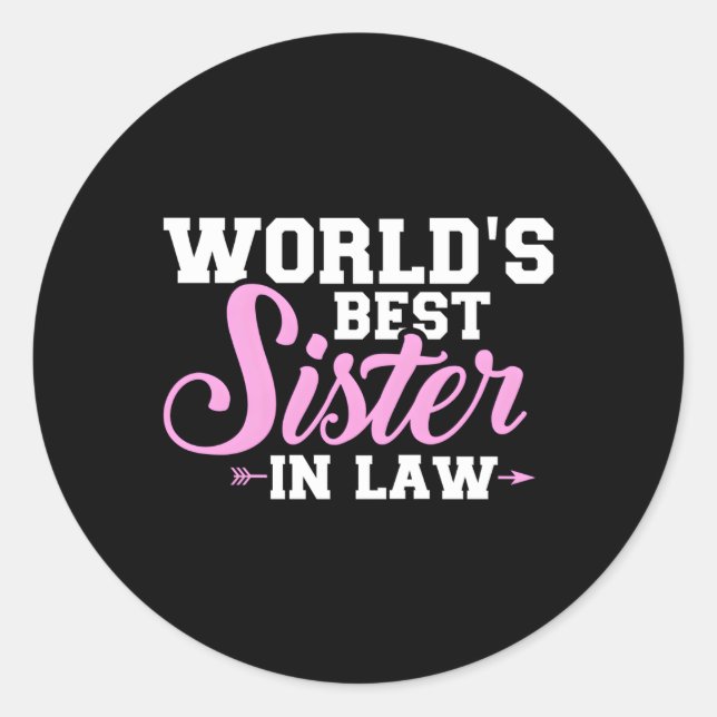 Sticker Rond La Meilleure Soeur-En-Belle Du Monde (Devant)