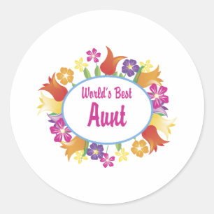 Sticker Rond La meilleure tante du monde