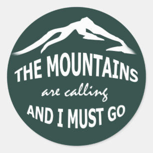 Sticker Rond La Montagne Appelle